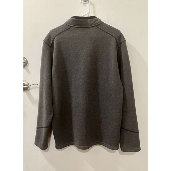 Columbia Men's LG Gray Soft Sweater Knit Fleece Lined Long Sleeve 1/4 Zip Shirt - Picture 4 of 10